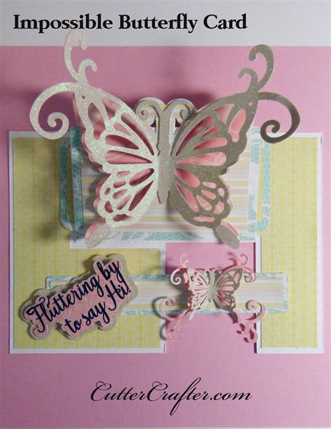 The entire box card base can be made from a single sheet of cardstock (8.5 x 11), so you don't need any fancy materials. Impossible Butterfly Popup Card | Diy pop up cards, Pop up ...