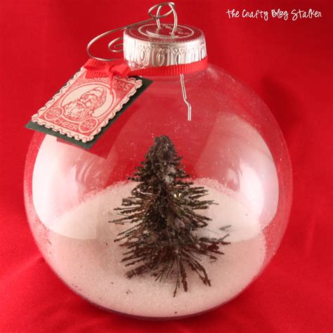 Christmas Tree Snow Globe Ornament Tutorial Video The Crafty Blog Stalker
