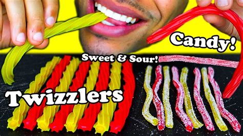 Asmr Twizzlers Candy Sweet And Sour Straws Mukbang Jerry Mouth Eating Sounds No Talking Youtube