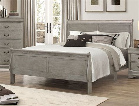 Louis Philip Sleigh Bedroom Set Grey Crown Mark Furniture Furniture