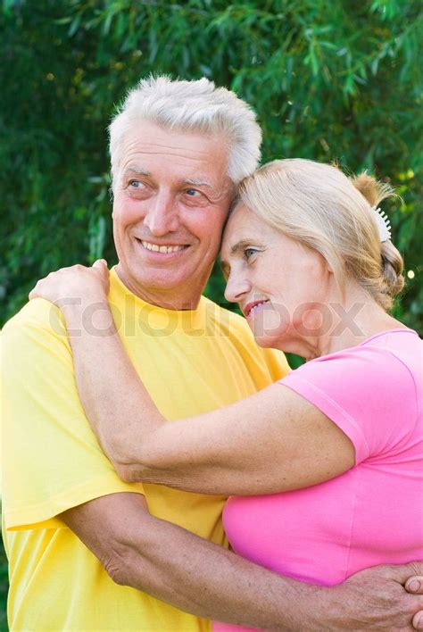 Old Couple At Nature Stock Image Colourbox