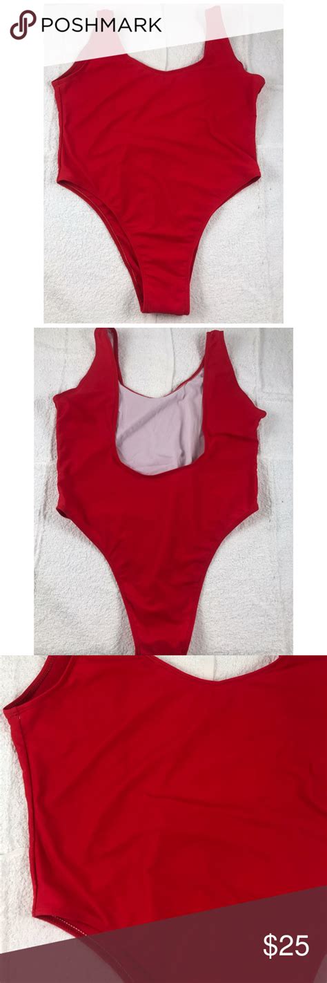 Md Red Baywatch One Piece Swimsuit One Piece Swimsuit Swimsuits One