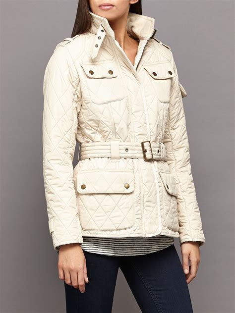 Barbour Tourer Polar Quilted Jacket In White Lyst
