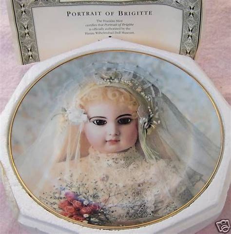 nib franklin mint 6 antique bebe bru doll portraits on porcelain 8 1 4 each ebay franklin
