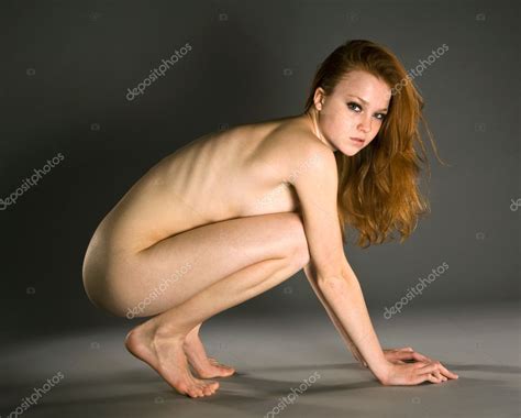 Nude Female Crouching Stock Photo Eleganteye 6547474