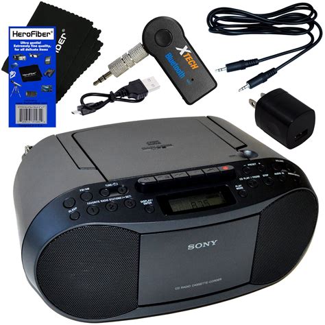 Herofiber Sony Portable Cd Player Boombox With Amfm Radio And Cassette