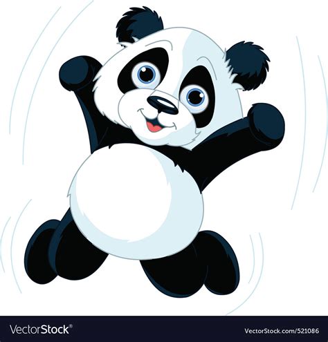 Happy Panda Royalty Free Vector Image Vectorstock