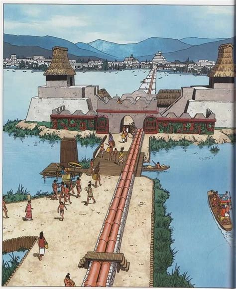 Acueducto TenochtitlÁn Ancient Mexico Aztec Art Fantasy Cities