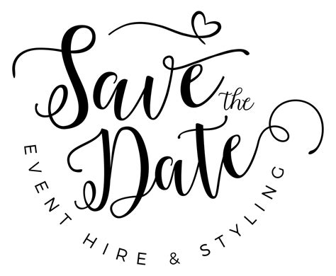 Calligraphy Save The Date Png Png Image Collection
