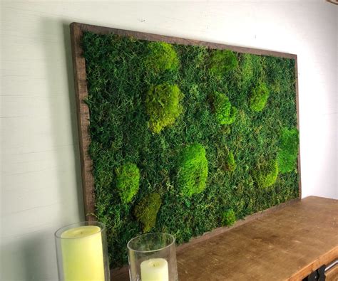 Living Moss Wall Art Preserved Moss Green Walls Decor Wall Etsy