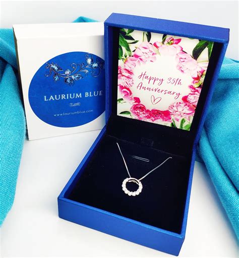 35th Wedding Anniversary Necklace Silver and Zircon Crown - Etsy