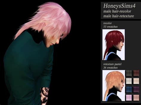 The Sims Resource Viviandang`s Zen Hair Retextured By Jenn Honeydew