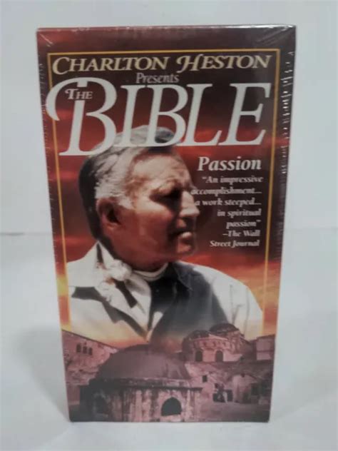 charlton heston presents the bible passion vhs 1993 new sealed 8 95 picclick
