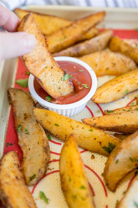 Cover the bowl and keep it aside for marination for about 15 to 20 minutes. Easy Baked Potato Wedges | YellowBlissRoad.com