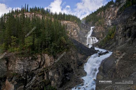 White Falls On Mount Robson Thompson Okanagan Region Of British