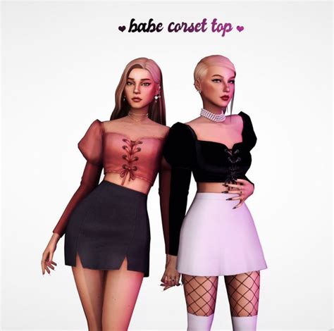 Babe Corset Top Aretha On Patreon In 2021 Sims 4 Mods Clothes Sims
