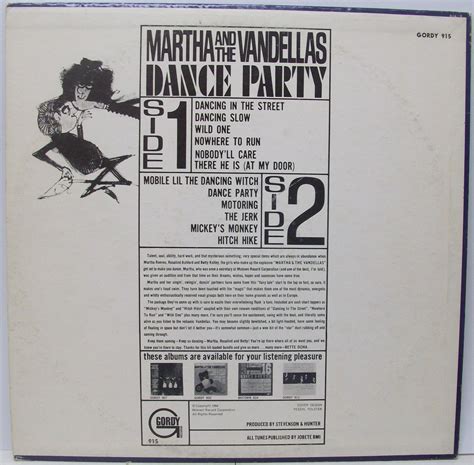 Dance Party By Martha And The Vandellas Lp With Jetrecords Ref114684304