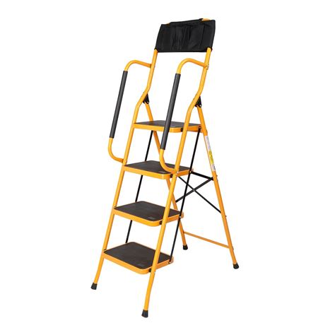 Zimtown Anti Slip 4 Step Stool Portable Ladder With Handgrip 330 Lb