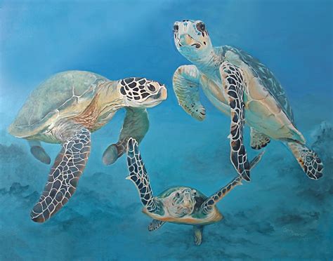 sea turtles giclee art print