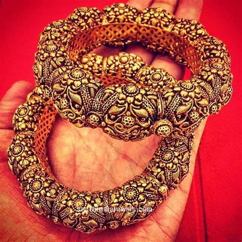 Gold Kada Bangle From Amrapali ~ South India Jewels