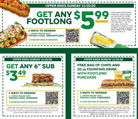 footlong free subway coupon - subway get any footlong sub for only 599 ...