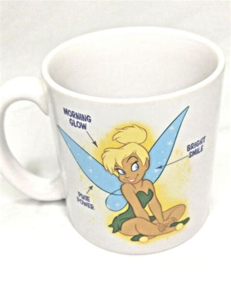 Tinkerbell Coffee Mug Disney Store White Magical Mornings Pixie Power