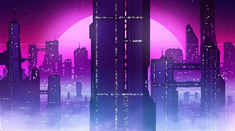 city view synthwave  hd vaporwave wallpapers hd