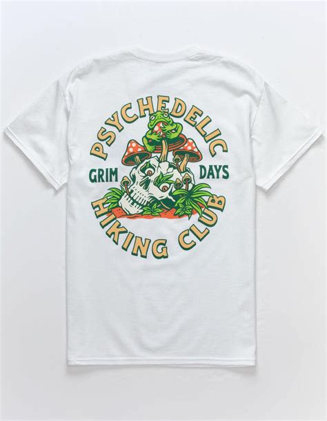 Hiking Club Mens Tee White Mens Grim Days T Shirts Masterjamb