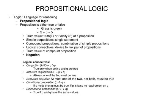 Ppt Propositional Logic Powerpoint Presentation Free Download Id