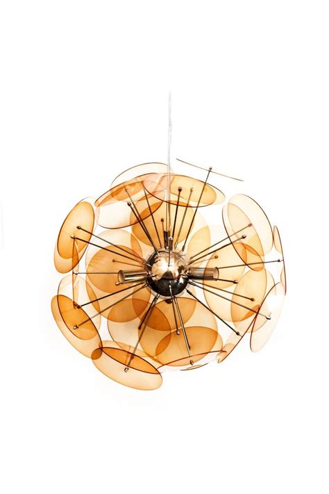 The area is lighted by multiple recessed ceiling lights. Orange Ceiling Pendant Light Lamp - Homegenies