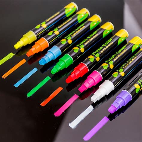 Fluorescent Plate Marker Pen Flash Color Luminous Blackboard Pen