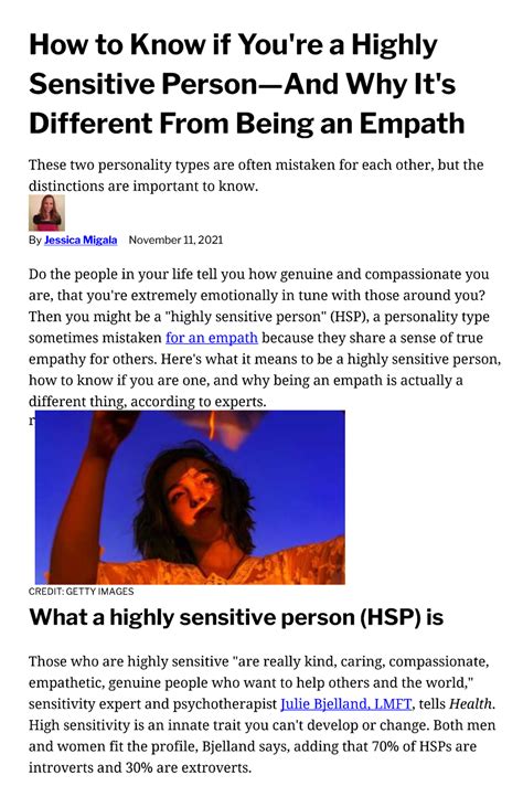 Health Magazine How To Know If Youre A Highly Sensitive Person