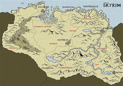 The Map Of Skyrim By Theonepistol Data Src Top Skyrim Skyrim Map Hd