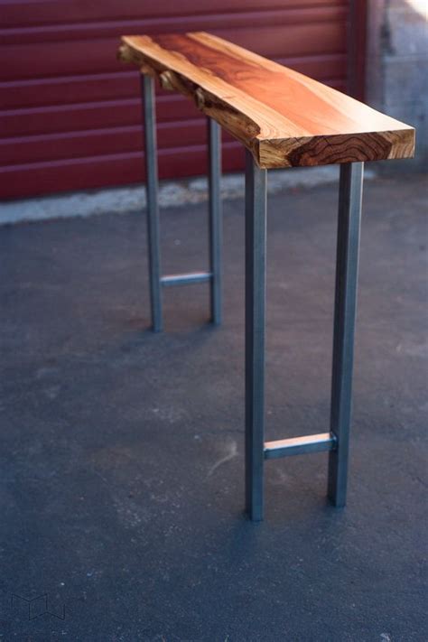 For my full disclosure policy, click here. Small Live Edge Console Table // Redwood // Handmade Steel ...