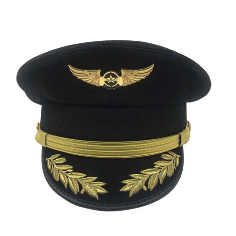 Pilot Cap Airline Captain Hat Uniform Hat Party Cap Military Hats