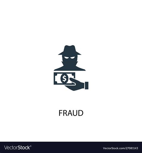 Fraud Icon Simple Element Fraud Royalty Free Vector Image