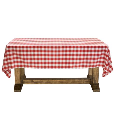 Lann S Linens Red White Checkered Tablecloth Premium Polyester