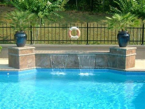 Run at night or in the early morning hours and cool your pool 10 degrees in days. Image result for diy pool waterfall | Swimming pool waterfall, Inground pool landscaping, Pool ...