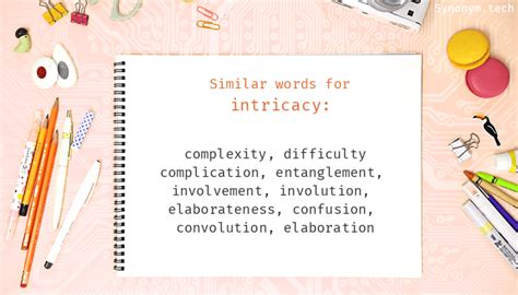 Intricacy Synonyms That Belongs To Adjectives