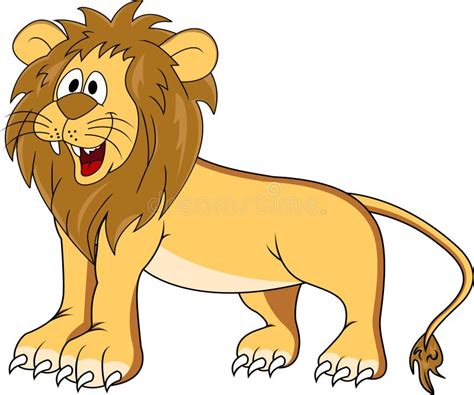 Funny Lion Cartoon Sitting Stock Vector Illustration Of Childhood