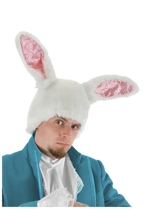 Deluxe White Rabbit Hat Alice In Wonderland Costume