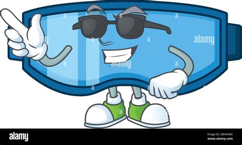 Super Cute Safety Glasses Cartoon Character Wearing Black Glasses Stock Vector Image And Art Alamy