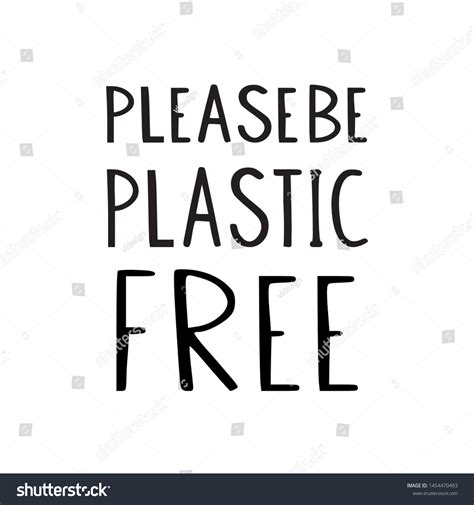 Please Be Plastic Free Vector Illustration Stock Vector Royalty Free