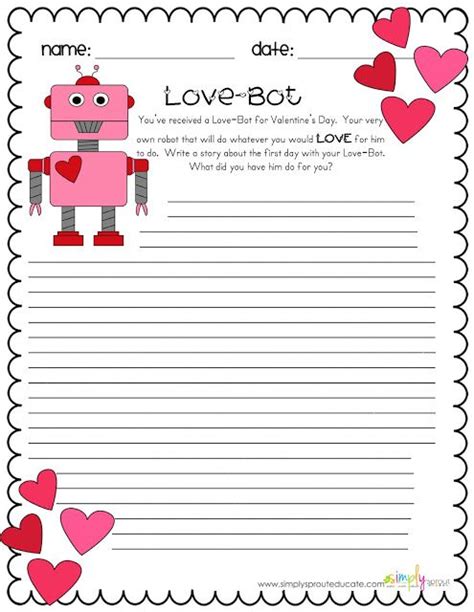 Valentines Day Pack ~ Simply Sprout Valentines Writing Activities