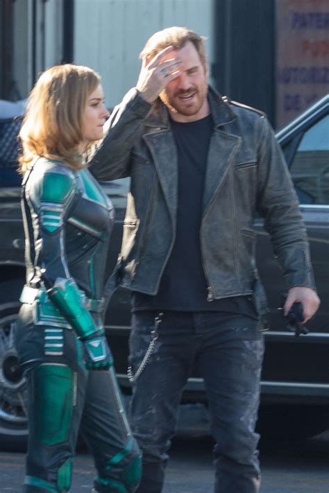Brie Larson Wears Suits Up As Captain Marvel On Set 26 Gotceleb