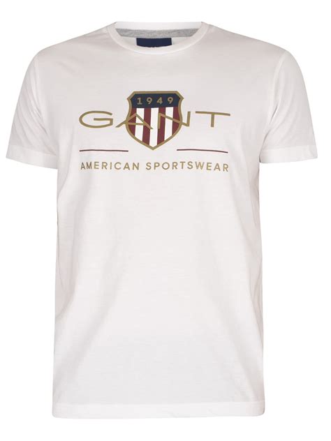 Gant Archive Shield T Shirt White Standout