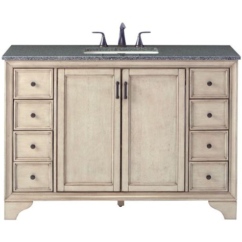 Pumpkin feet and a curved profile create a smooth, classic look. Home Decorators Collection Hazelton 49 in. Vanity in ...