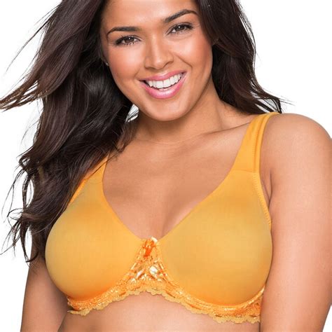 Womens Plus Size Bra Sexy Lace Bras Larger Sizes Yellow Bralette Wide
