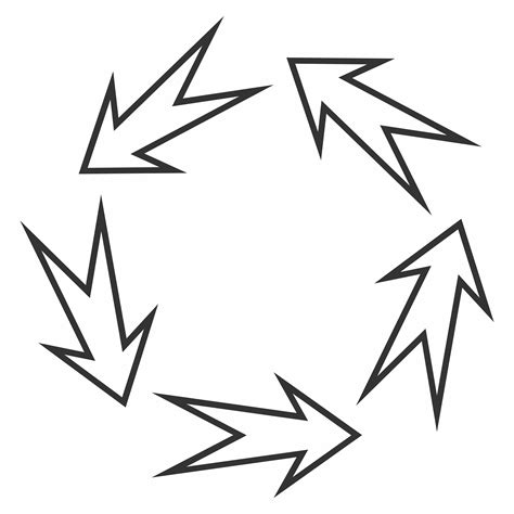 Circular Direction Five Arrows Recycle Refresh Rotate Spin Icon