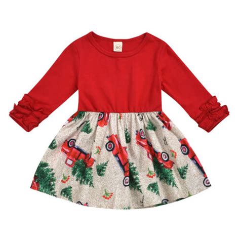 Christmas Xmas Fall Toddler Kid Outfit Clothes Fashion Cute Baby Girl
